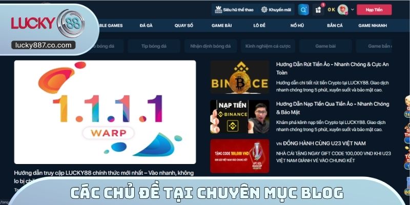 Các chủ đề tại chuyên mục Blog