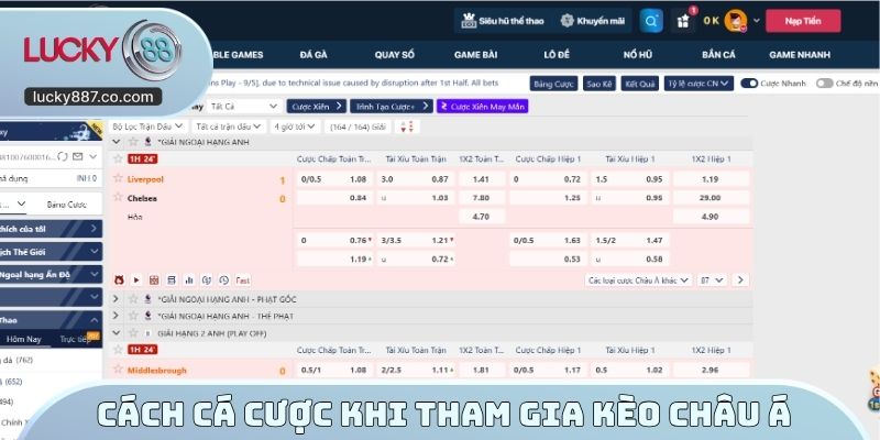 Cách cá cược khi tham gia kèo Châu Á