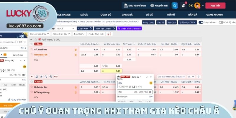 Chú ý quan trọng khi tham gia kèo Châu Á