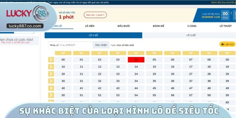 Sự khác biệt đến từ loại hình lô đề siêu tốc